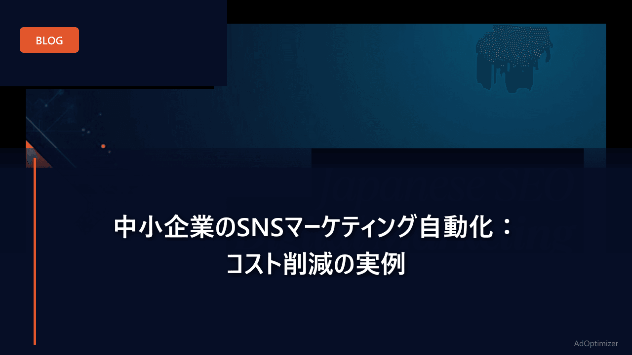 中小企業のSNSマーケティング自動化：コスト削減の実例