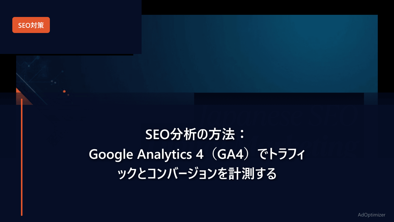 SEO分析の方法:Google Analytics 4(GA4)でトラフィックとコンバージョンを計測する